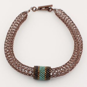 Antique copper with slider bead